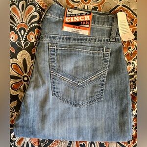 NWT mens CINCH IAN jeans, mid rise,slim fit,bootcut,SIZE 33x32